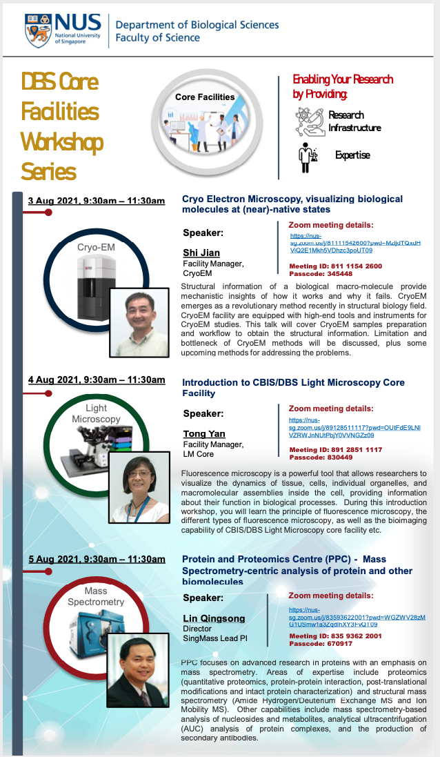 DBS Core Facilities Workshop Series