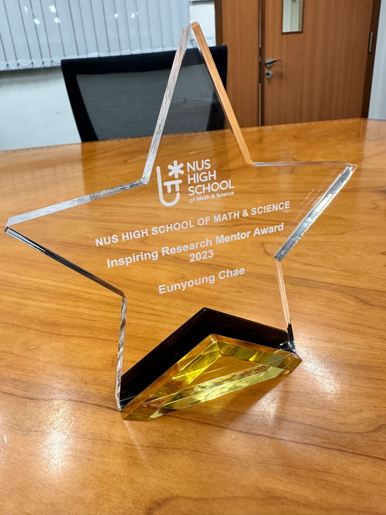 NUS High Inspiring Mentor Award 2023 – Dr Chae Eunyoung and Dr Lim Jun Ying