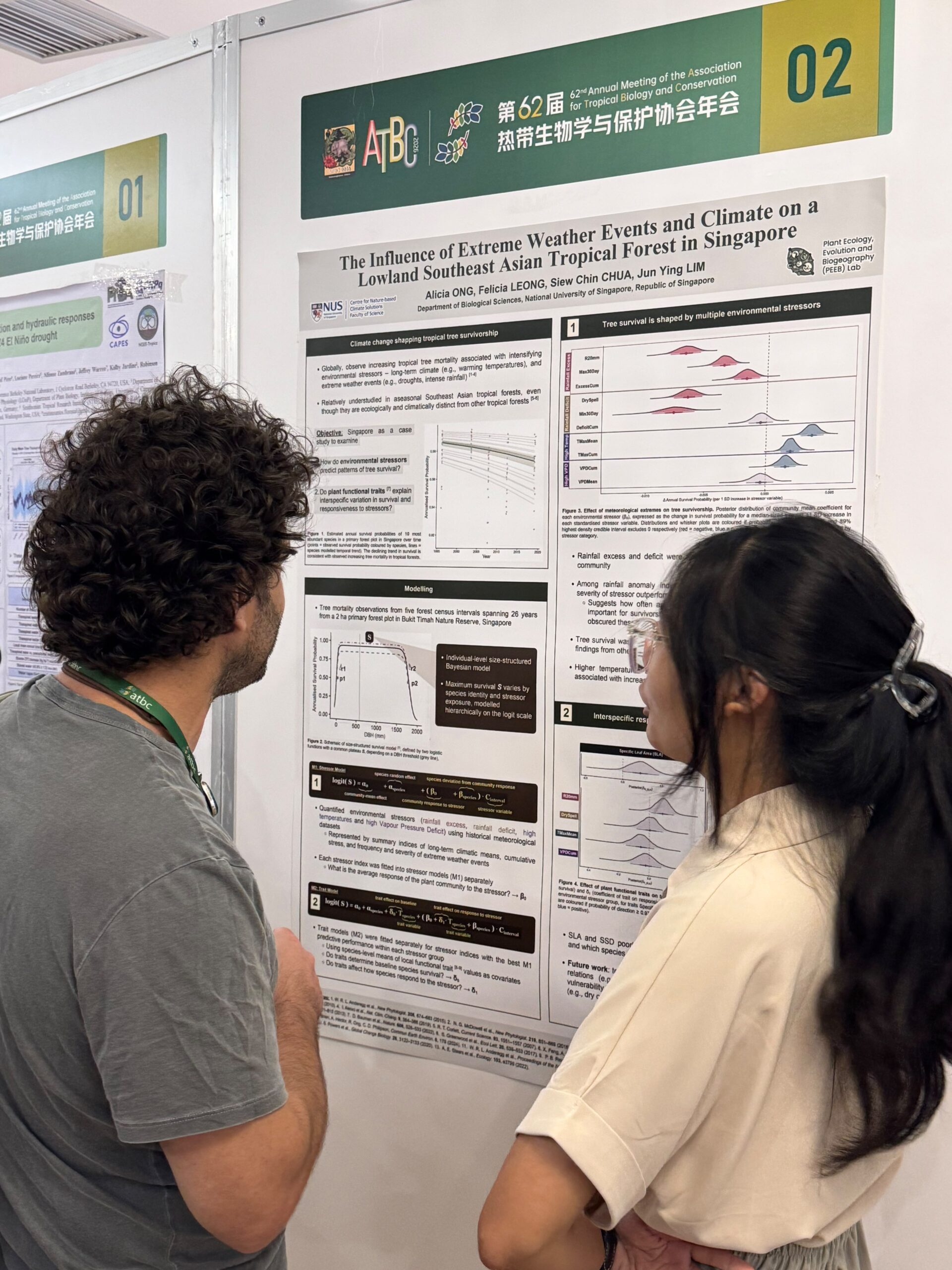 Alicia sharing her work with a conference participant
